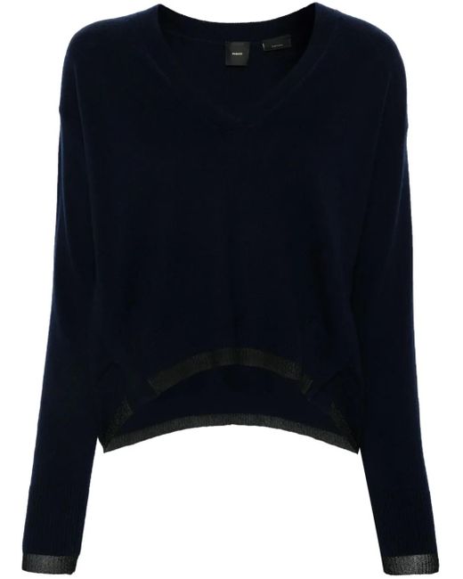 Pinko Blue Contrasting Border Sweater