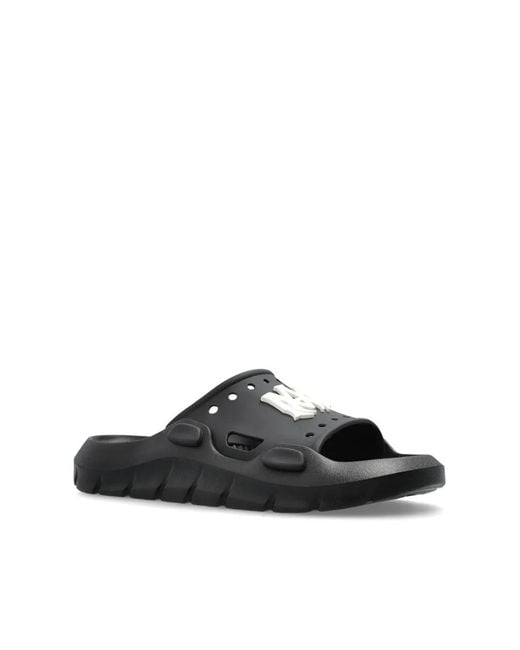 Amiri Black Logo-Patch Sliders for men