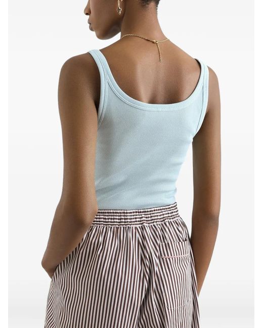 Dolce & Gabbana Geribbelde Tanktop in het Blue