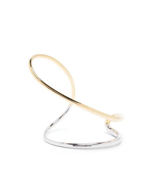 Charlotte Chesnais Natural Ivy Two-Tone Design Bracelet