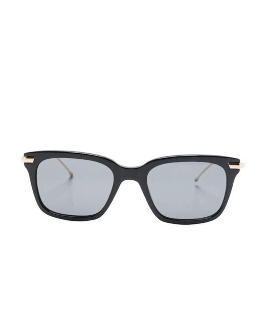 Thom Browne Gray Rectangle-Frame Sunglasses