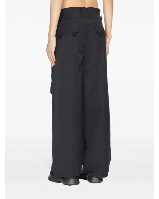 032c Blue Hyperbole Cotton-Blend Cargo Trousers for men