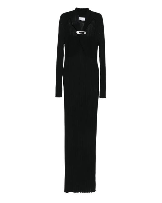 GIUSEPPE DI MORABITO ビジュートリム マキシドレス Black