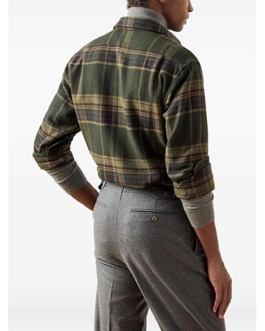 Ralph Lauren Green Surchemise À Poches Poitrine for men