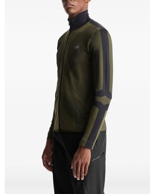 Fusalp Green Sweat À Fermeture Zippée for men