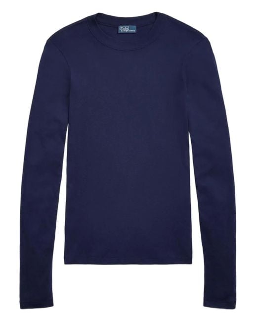 Polo Ralph Lauren Blue Long-Sleeve Fitted Top