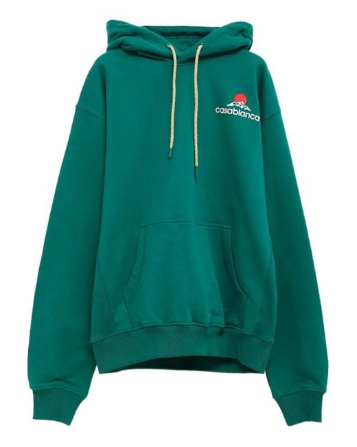 メンズ Casablanca Logo-print Hoodie Green