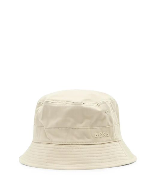Boss White Finnian Bucket Hat for men