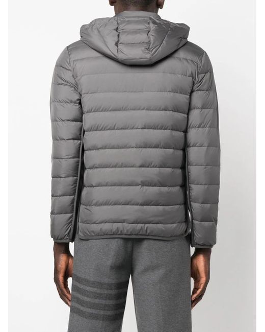 Thom Browne Gray Zip-Front Padded Jacket for men