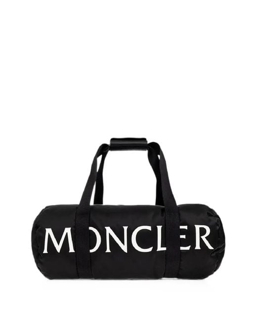 Moncler Black Duddle Logo-Print Gym Bag for men