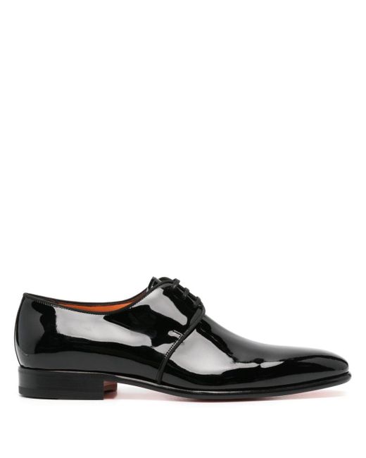 Santoni Derby-Schuhe aus Leder in Black für Herren