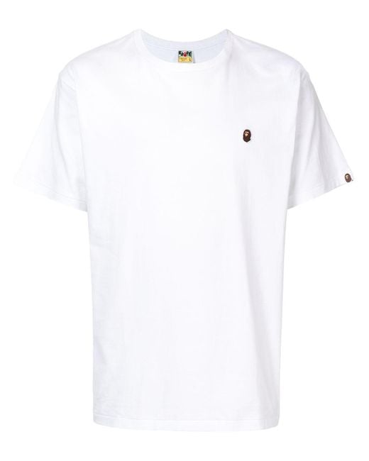 A Bathing Ape T-Shirt mit aufgesticktem Affengesicht in Weiß für Herren -  Lyst