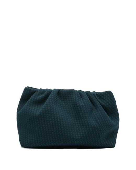Eres Blue Geometric-Pattern Clutch Bag
