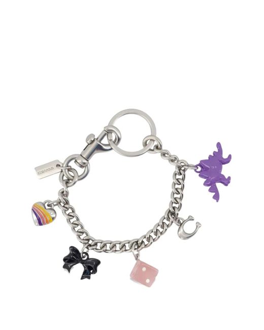COACH Metallic Charm-Link Keyring