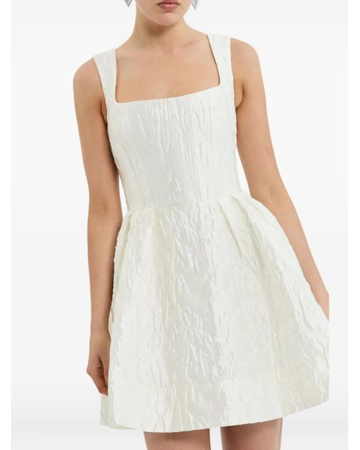 Rebecca Vallance White Vanilla Dreams Square-Neck Mini Dress