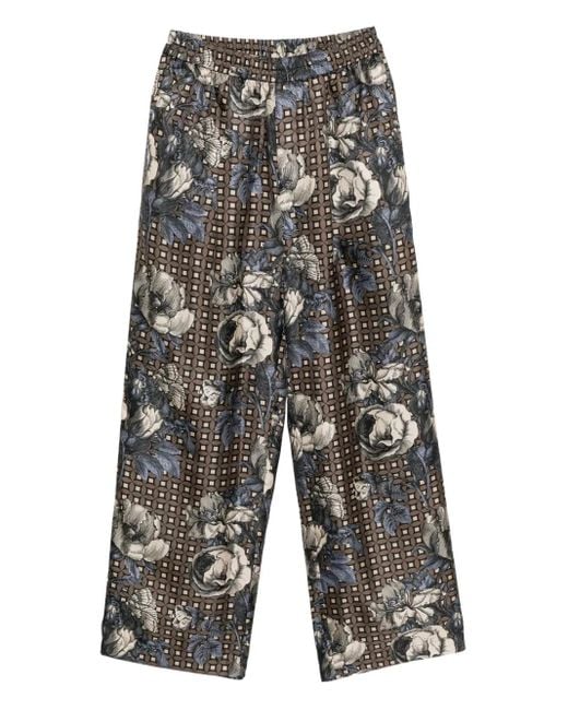 Biyan Broek Met Grafische Print in het Gray