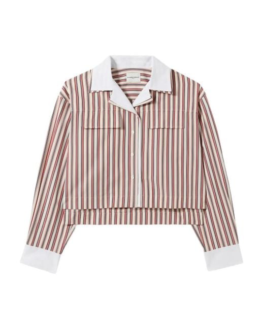 Claudie Pierlot Red Gestreiftes Hemd Mit Tasche
