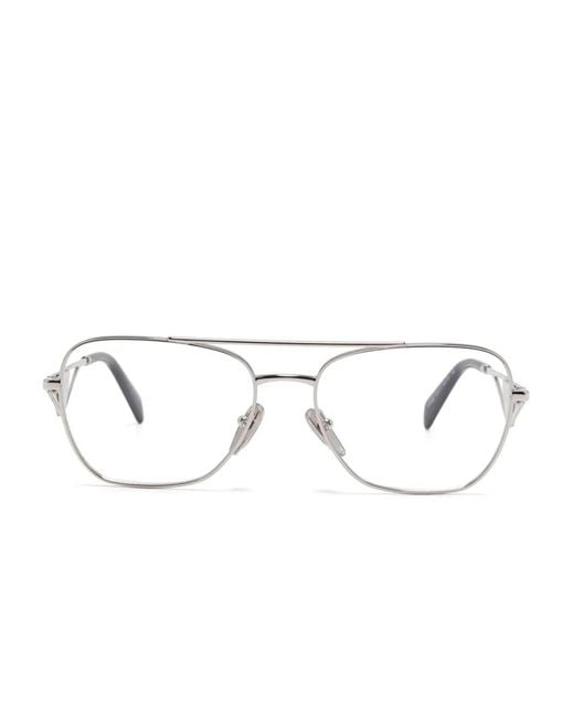 Prada Gray Brille Mit Logo