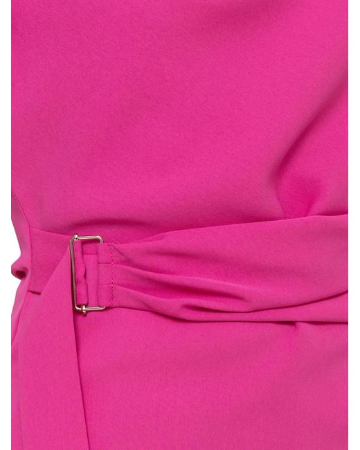 Nissa Pink Draped Chiffon Top