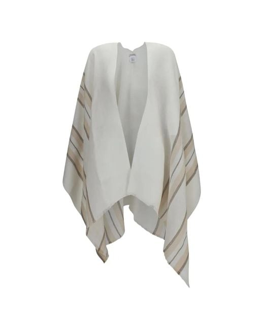 Brunello Cucinelli Gray Open Poncho