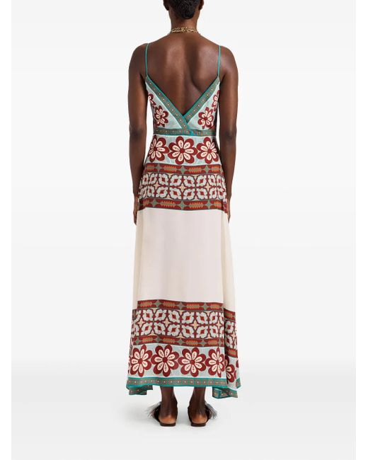 LaDoubleJ Natural Turn Around Floral-Print Maxi Dress