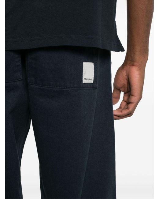 Pantaloni a gamba ampia di Emporio Armani in Blue da Uomo