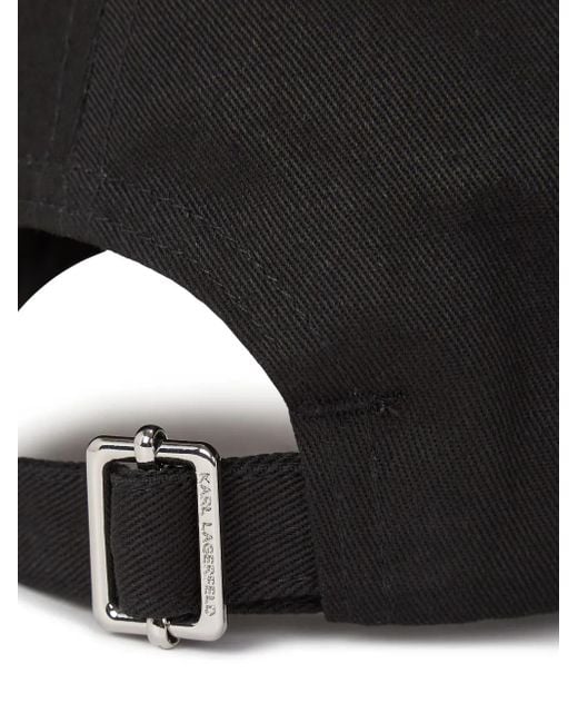 Karl Lagerfeld Black Rue St-Guillaume Baseball Cap