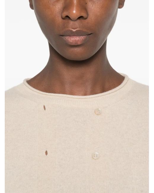 Phisique Du Role Natural Button-Embellished Sweater