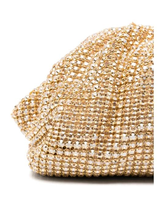 Self-Portrait Natural Chainmail Clutch Bag