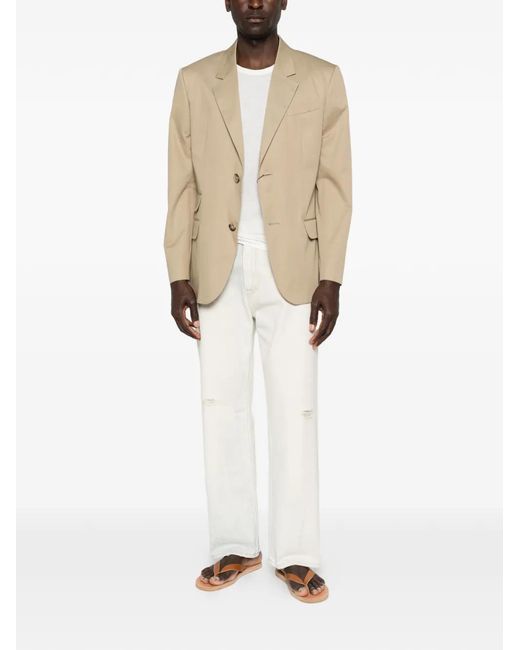 AMI Natural Cotton Breasted Jacket for men