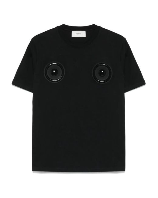 Coperni Black Speaker-Embellished T-Shirt for men
