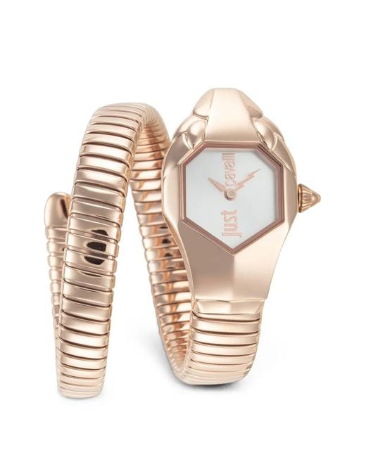 Just Cavalli White Signature Snake 22Mm Watch