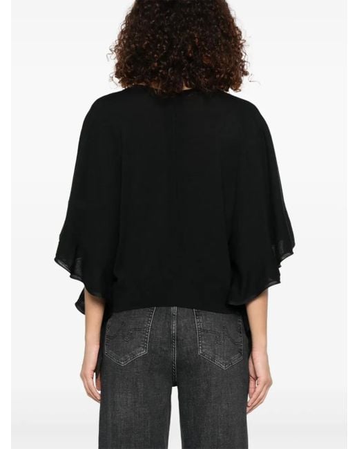 Dorothee Schumacher Black Ruffle-Detail Top