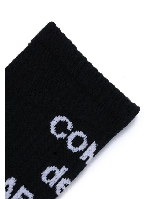 Calcetines con logo en intarsia Comme des Garçons de hombre de color Black