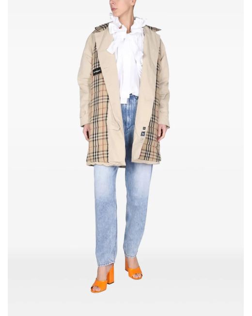 1/OFF White Check Pattern Coat