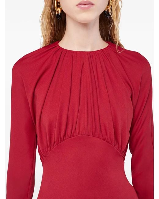 Rabanne Red Long-Sleeve Blouse