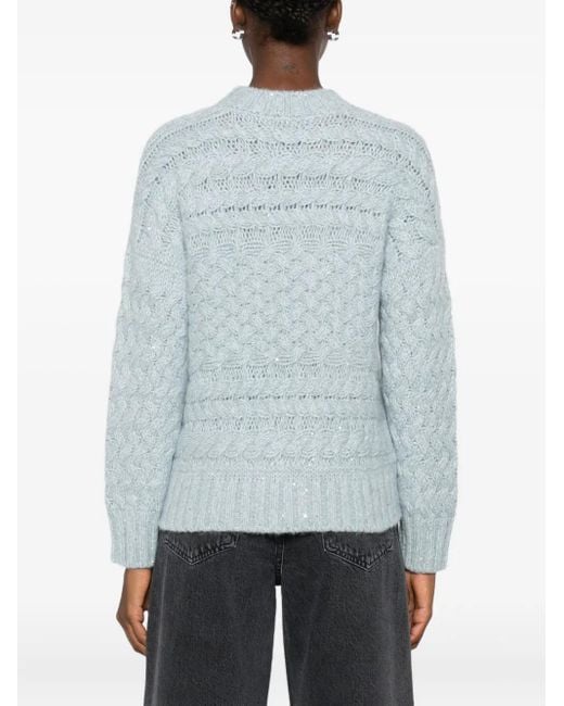Maglione Con Lavorazione Intrecciata di Eleventy in Blue