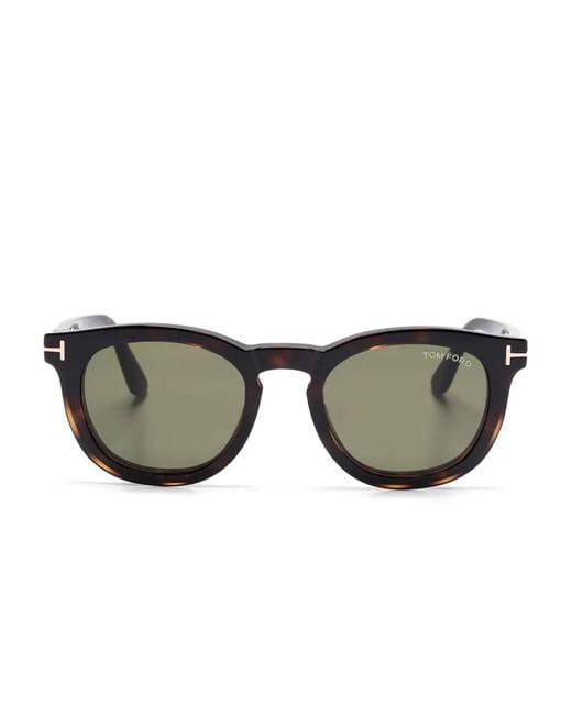 Tom Ford Brown Pantos-Frame Glasses