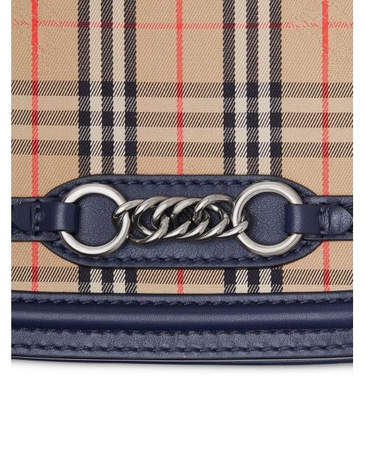 the 1983 check link bag with leather trim