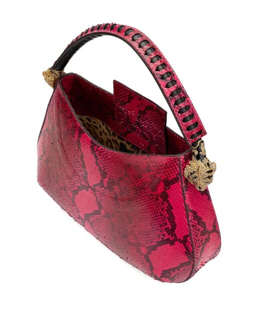 Roberto Cavalli Red Leather Shoulder Bag