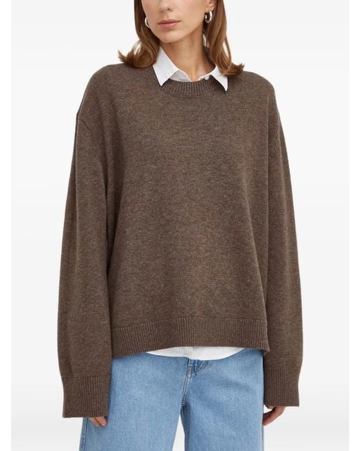 Jersey Con Cuello Redondo Herskind de color Brown