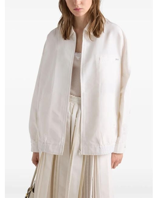 Chaqueta Tipo Blusón Prada de color White