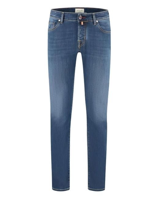 Jacob Cohen Blue Pocketed Slim-Fit Jeans for men