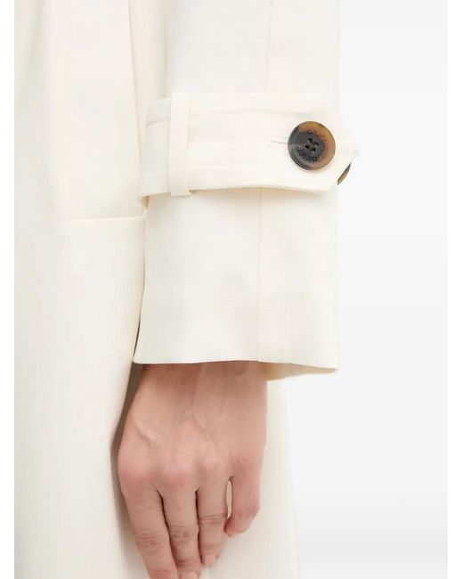 Abrigo Con Cinturón Y Doble Botonadura DKNY de color White