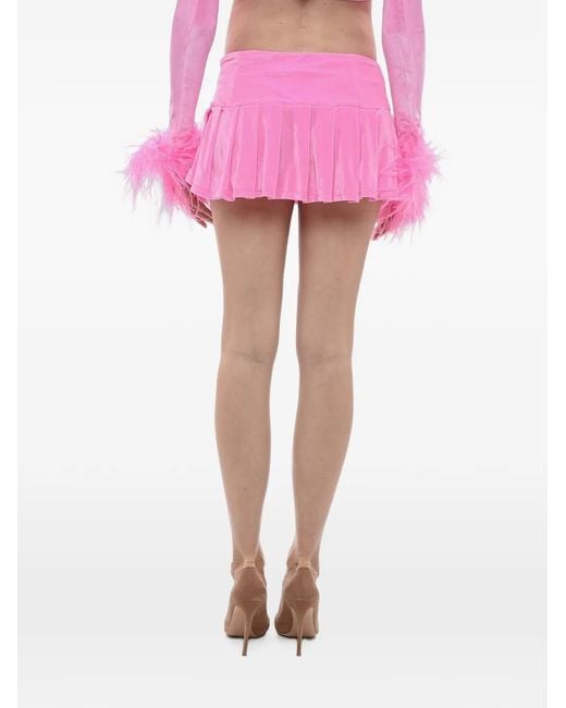 Adriana Hot Couture Pink Flared-Hem Mini Skirt