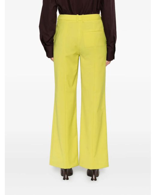 Marc O' Polo Yellow Split-Hem Straight Trousers