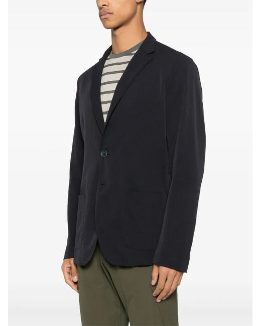 Herno Blue Single-Breasted Jacket for men