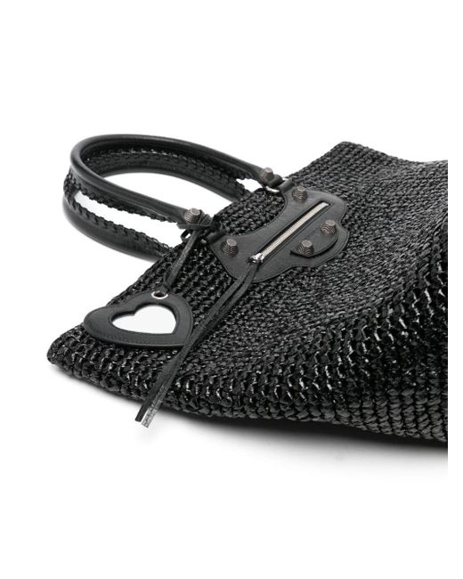 Grand sac à main Le Cagole Panier médium Balenciaga en coloris Black