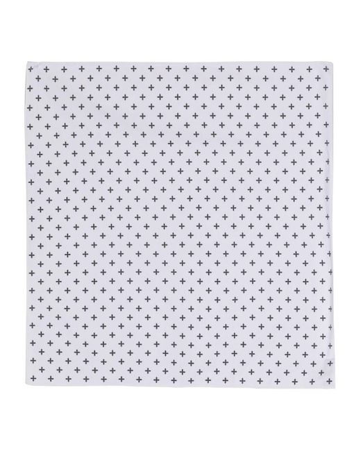 Two-tone reversible cotton scarf SMFK de color White