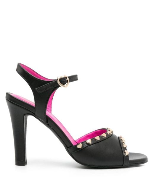 Love Moschino Black 105mm Leather Sandals